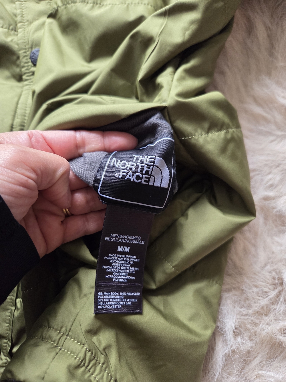 The North Face Men's Olive Green Insulated Coach Jacket - Picture 3 of 6